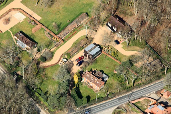 aerial photograph of house