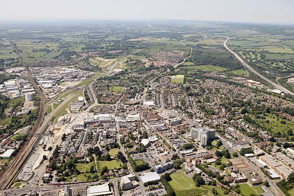 aerial photograph of Ashford, Kent