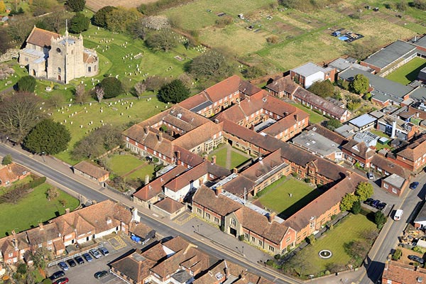 aerial photo of Wye College, Ashford, Kent