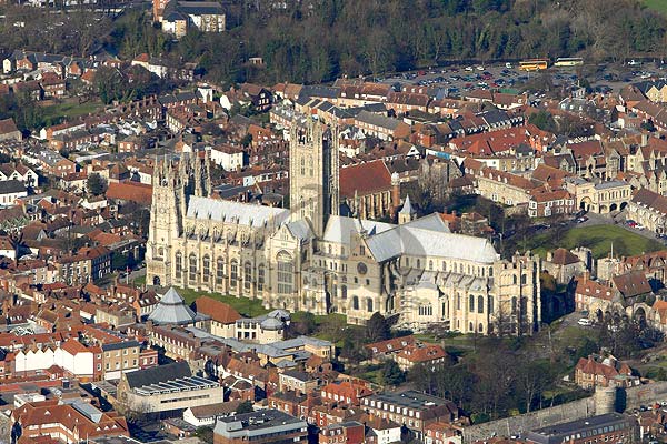 aerial photography of Canterbury Cathedral, Kent
