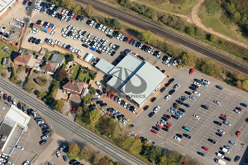 aerial photography of East Kent Audi garage