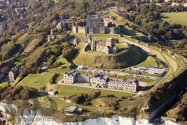aerial photo of Dover Castle