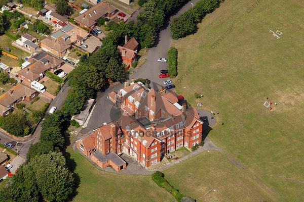 aerial photograph of Eversley College