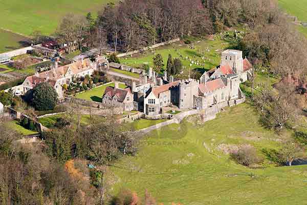 aerial photo of Lympne Castle in Kent