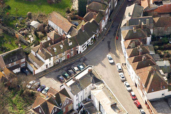 aerial photograph of The Bayle, Folkestone, Kent
