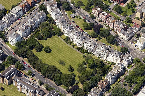 aerial photograph of Augusta Gardens, Folkestone