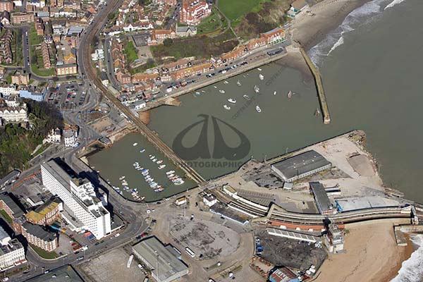 aerial photograph of Folkestone harbour, Kent