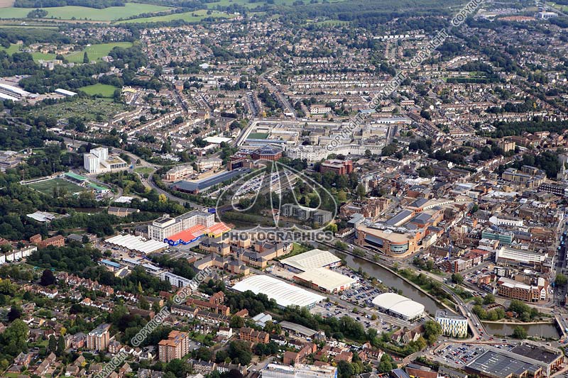 aerial photo of Maidstone town centre