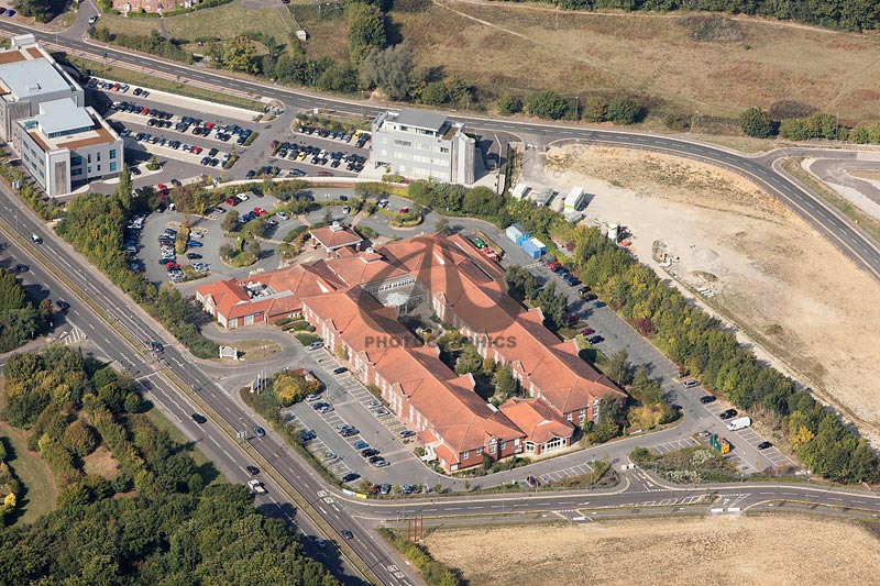 aerial photo of the Hilton Hotel, Maidstone, Kent