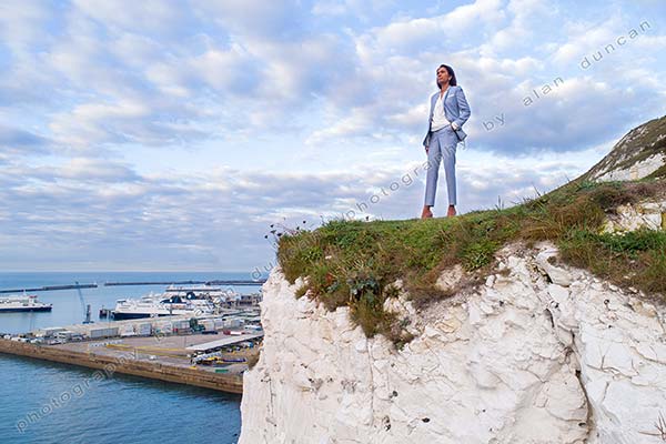 Gina Miller at Dover Cliffs